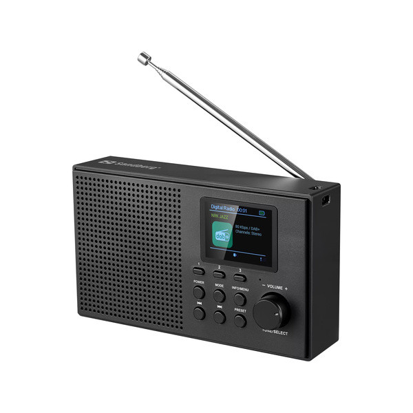 Radio DAB+/Bluetooth | Sandberg | laddningsbar | svart SE400027 - 1