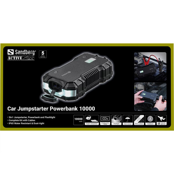Starthjälp 1.000A | Powerbank 10.000mAh | Sandberg SE400125 - 8