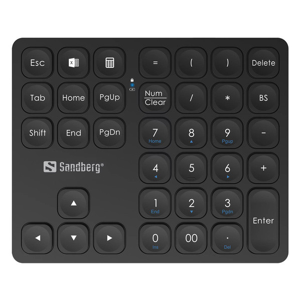 Tangentbord numeriskt trådlöst | Sandberg Pro | svart SE400141 - 4