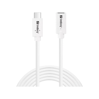 USB-C till USB-C hona kabel 2m | USB 3.1 | Sandberg | silver SE400171