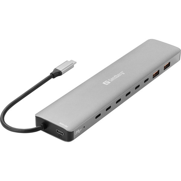 USB-hub 10 portar | USB-C till 8xC och 2xA | Sandberg SE400153 - 3