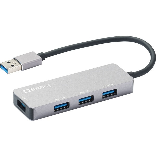 USB-hub 4 portar | USB-A USB 3.0 till 1xA 3.0 och 3xA 2.0 | Sandberg Saver ASA02370 - 2