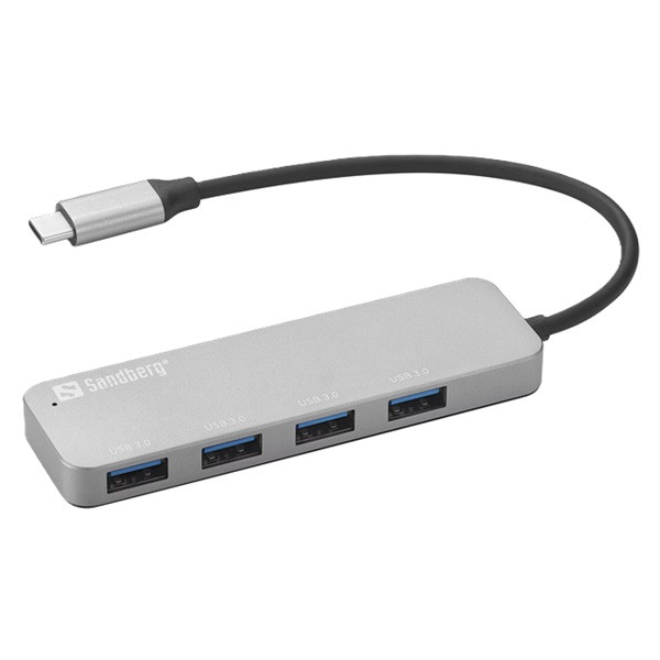 USB-hub 4 portar | USB-C 2.0 till 4xA | Sandberg SAVER 238867 - 1