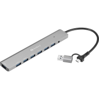 USB-hub 7 portar | USB-C/USB-A USB 3.0 till 7xA 3.0 | Sandberg SE400043