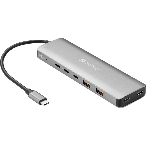 USB-hub 7 portar | USB-C till 5xC och 2xA | Sandberg SE400158 - 1