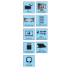 USB Docking station 10 portar | USB-C till 3xA, 2xC, HDMI, VGA, Ethernet, 3,5mm, kortläsare | Sandberg ASA02378 - 4