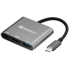 USB Docking station 3 portar | USB-C till 1xA, 1xC, HDMI | Sandberg SE400019 - 1