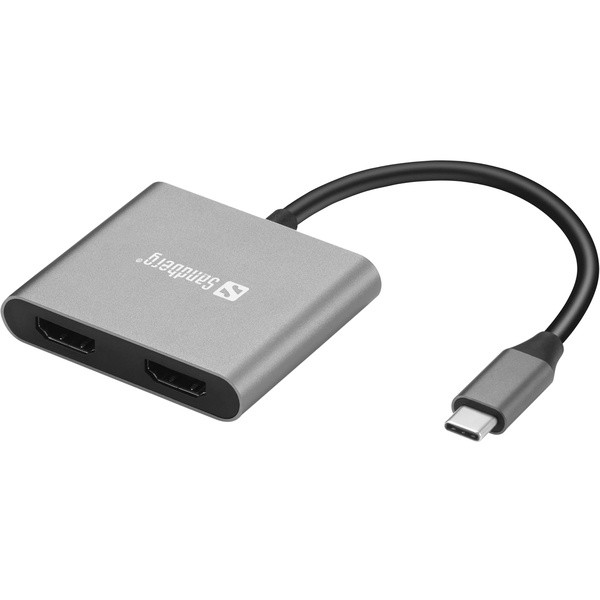 USB Docking station 4 portar | USB-C till 1xA, 1xC, 2xHDMI | Sandberg SE400021 - 1