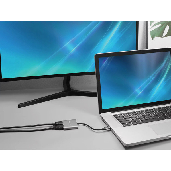 USB Docking station 4 portar | USB-C till 1xA, 1xC, 2xHDMI | Sandberg SE400021 - 3