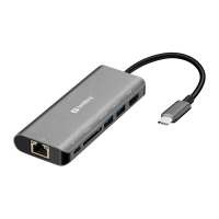 USB Docking station 6 portar | USB-C till 2xA, 1xC, HDMI, Ethernet, kortläsare | Sandberg ASA02368