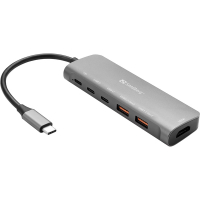 USB Docking station 6 portar | USB-C till 2xA, 3xC, HDMI | Sandberg SE400023
