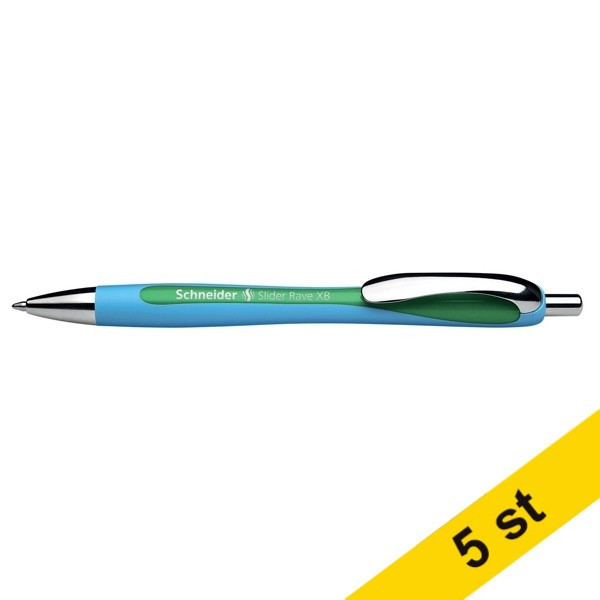 Schneider Kulspetspenna | Schneider Slider Rave XB | grön | 5st  239956 - 1