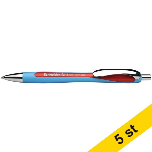 Schneider Kulspetspenna | Schneider Slider Rave XB | röd | 5st  239954 - 1