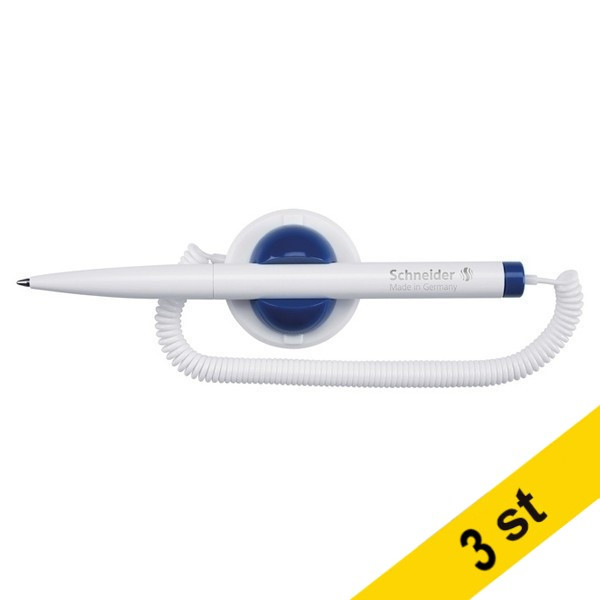 Skrivbordspenna vit | Schneider Klick-fix | 3st 239998 - 1