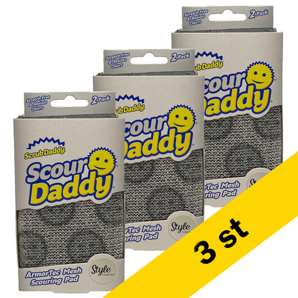 Scrub Daddy Scour Daddy Style Collection svamp grå 2st x3  SSC00237 - 1
