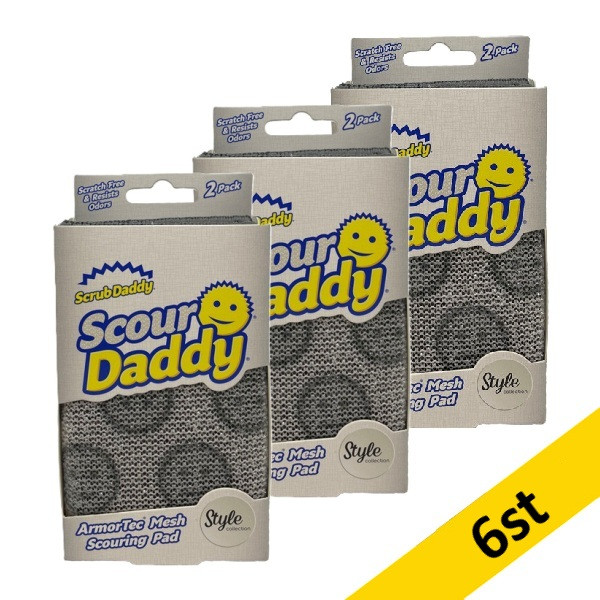 Scrub Daddy Scour Daddy Style Collection svamp grå 6st SSC00237 - 1