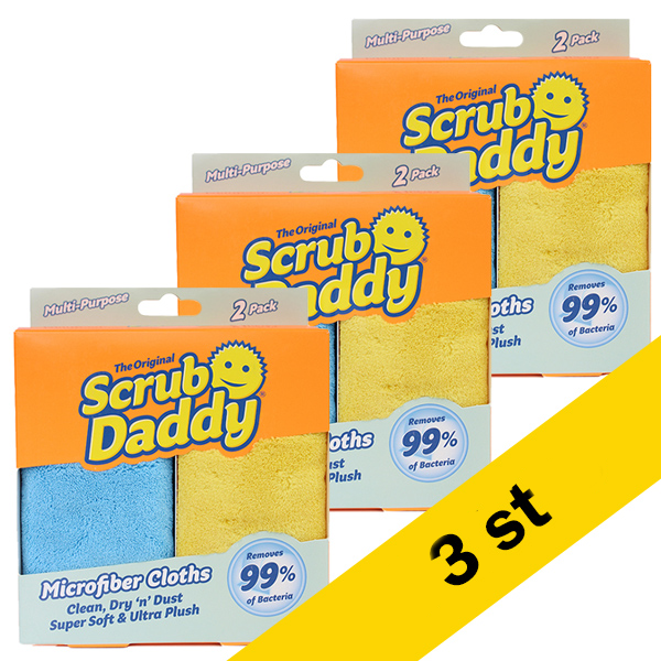 Scrub Daddy mikrofiberdukar | gul/blå | 2st x3⭐ SSC00246 - 1