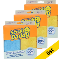 Scrub Daddy mikrofiberdukar | gul/blå | 6st⭐ SSC00246 Scrub Daddy mikrofiberdukar | gul/blå | 6st⭐ SSC00246