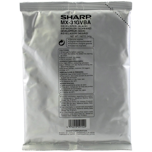 Sharp MX-31GVBA svart developer (original) MX-31GVBA 082296 - 1