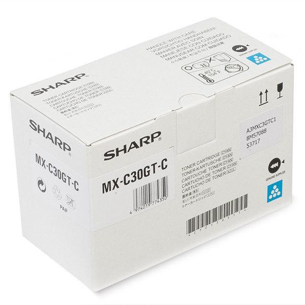 Sharp MX-C30GTC cyan toner (original) MXC30GTC 082724 - 1