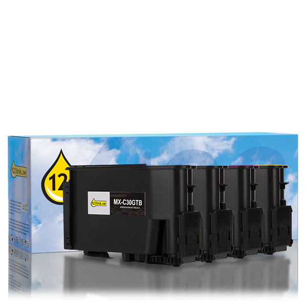 Sharp MX-C30GT BA/CA/MA/YA toner 4-pack (varumärket 123ink) 160502 - 1