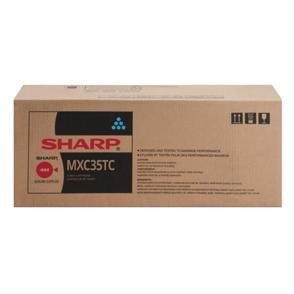 Sharp MX-C35TC cyan toner (original) MXC35TC 082924 - 1