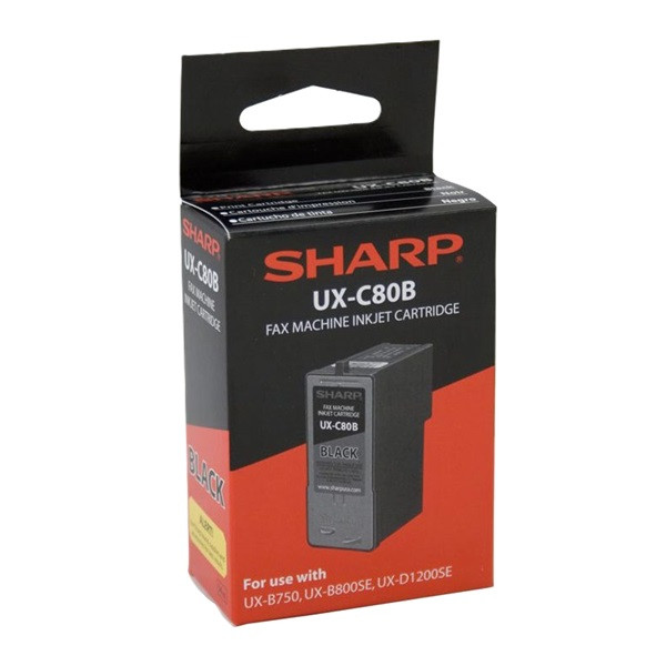 Sharp UX-C80B svart bläckpatron (original) UXC80B 125416 - 1