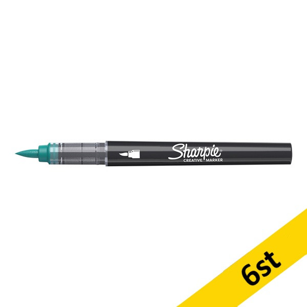 Akrylpenna penselspets | Sharpie Creative | grön | 6st SE000999 - 1