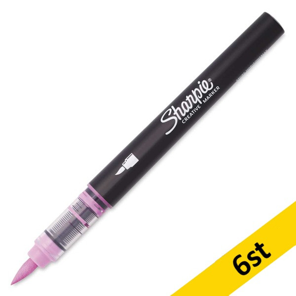 Akrylpenna penselspets | Sharpie Creative | rosa | 6st SE000994 - 1