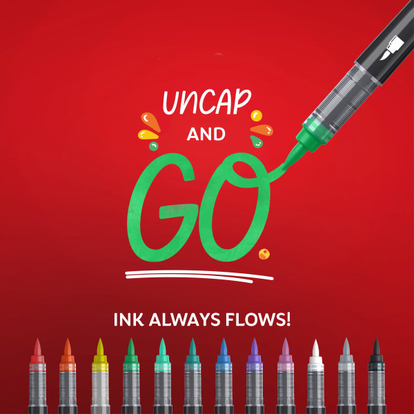 Akrylpenna penselspets | Sharpie Creative | sorterade färger | 5st SE000955 - 2