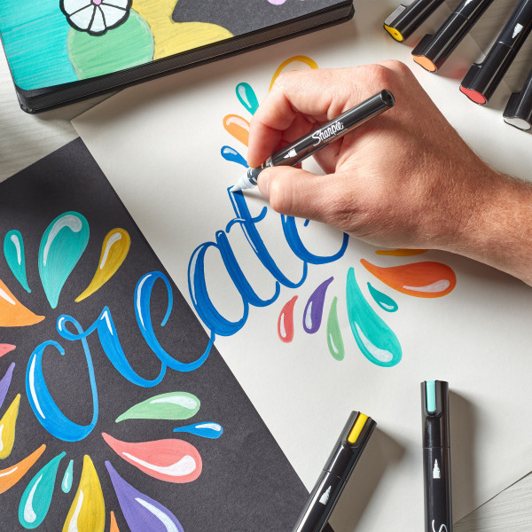 Akrylpenna penselspets | Sharpie Creative | vit SE001010 - 8