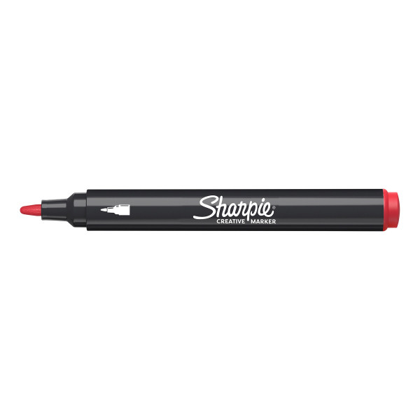Akrylpenna rund spets | Sharpie Creative | röd | 6st SE001054 - 1