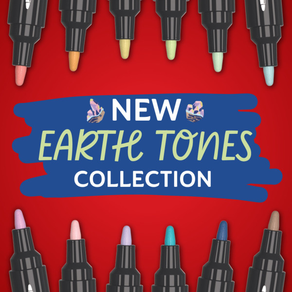 Akrylpenna rund spets | Sharpie Creative Earth Tones | sorterade färger | 5st 520067 - 2