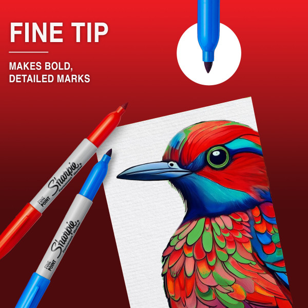 Märkpenna permanent 1.0mm | Sharpie Fine Holiday Edition | sorterade färger | 25st SE001090 - 3