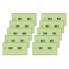 Sigel Biljettblock 1-1000 | grön | Sigel Expres | 10 block 76153 208550 - 2