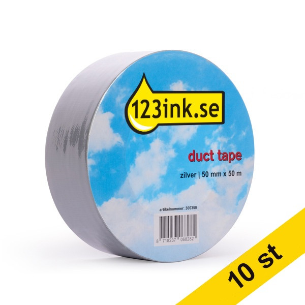 Silvertejp 50mm x 50m | 123ink | silver | 10st⭐ 301385 - 1