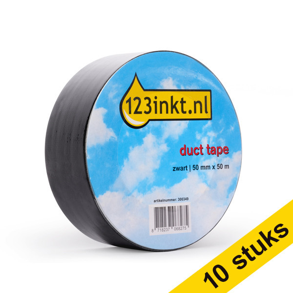 Silvertejp 50mm x 50m | 123ink | svart | 10st 301384 - 1