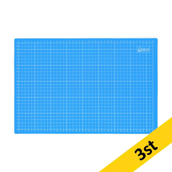 Skärmatta A3 3-lager | 450x300mm | 123ink | blå 3st 303036 - 1
