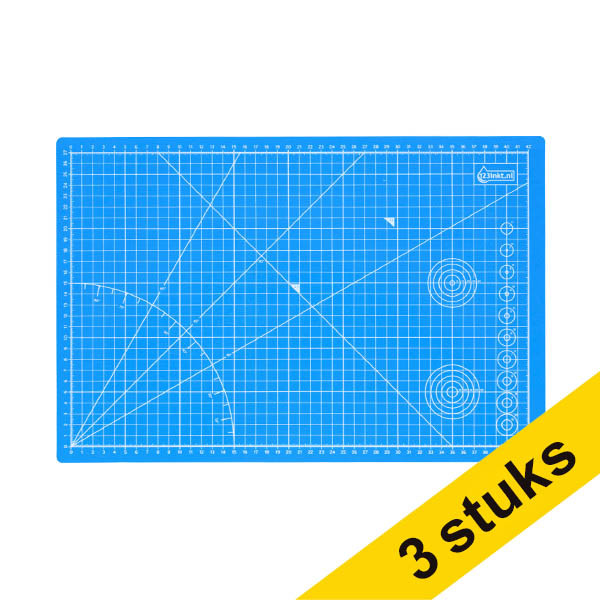 Skärmatta A3 5-lager | 450x300mm | 123ink | blå 3st 303038 - 1