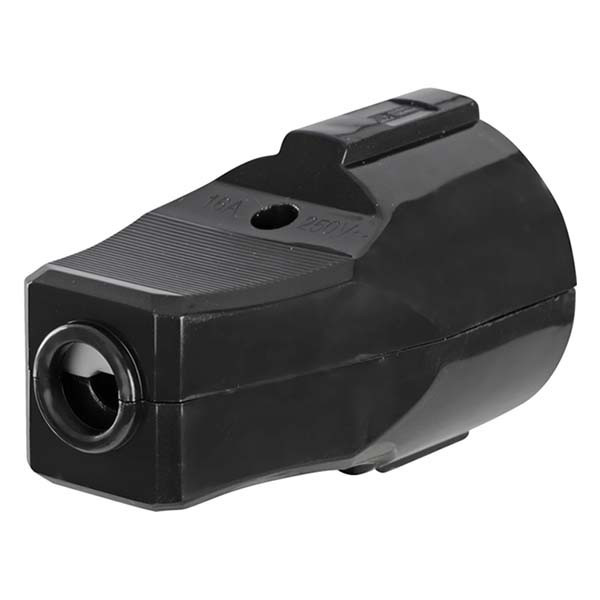 Skarvuttag 10/16A | jordad | svart K180102030 - 2