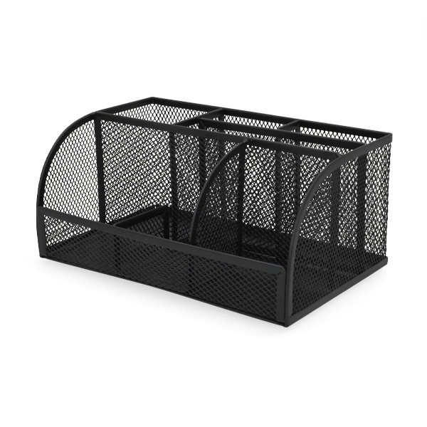 Skrivbordsorganisatör mesh 7 fack | 123ink | svart 303083 - 1