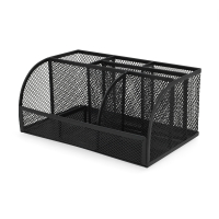Skrivbordsorganisatör mesh 7 fack | 123ink | svart 303083
