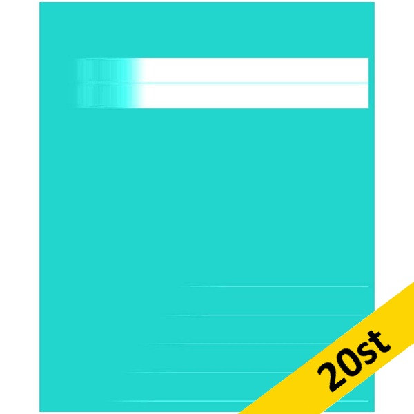 Skrivhäfte 17x21cm 1/2 linjerat | 14,5mm | petrol | 20st SE000547 - 1