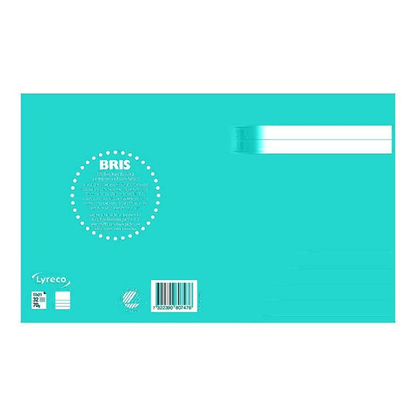 Skrivhäfte 17x21cm 1/2 linjerat | 14,5mm | petrol SE000545 - 2