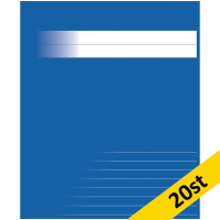 Skrivhäfte 17x21cm 1/2 linjerat | 8,5mm | blå | 20st SE000622