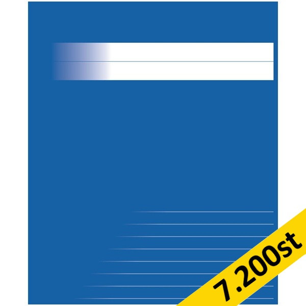 Skrivhäfte 17x21cm 1/2 linjerat | 8,5mm | blå | 7.200st [PALLFRAKT] SE000624 - 1