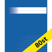 Skrivhäfte 17x21cm 1/2 linjerat | 8,5mm | blå | 80st