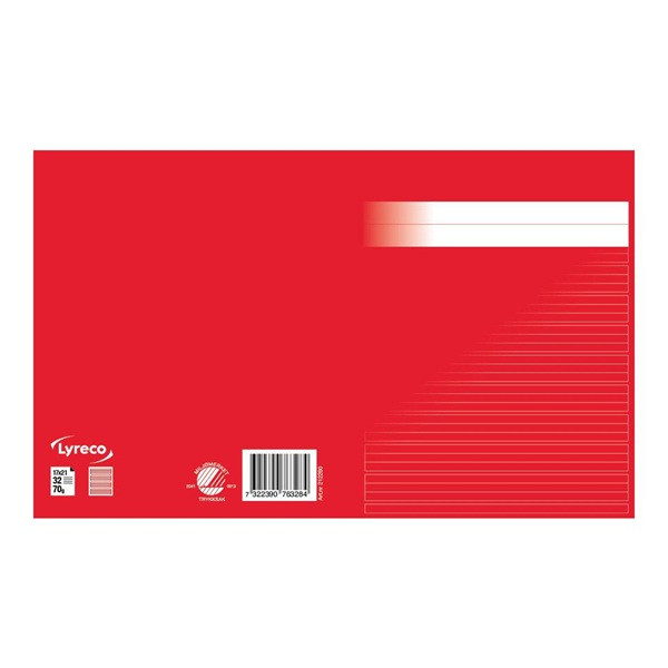 Skrivhäfte 17x21cm baslinjerat | 5mm | röd SE000625 - 2