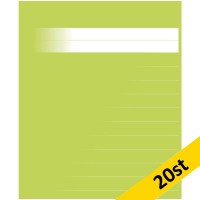 Skrivhäfte 17x21cm linjerat | 14,5mm | ljusgrön | 20st SE000602