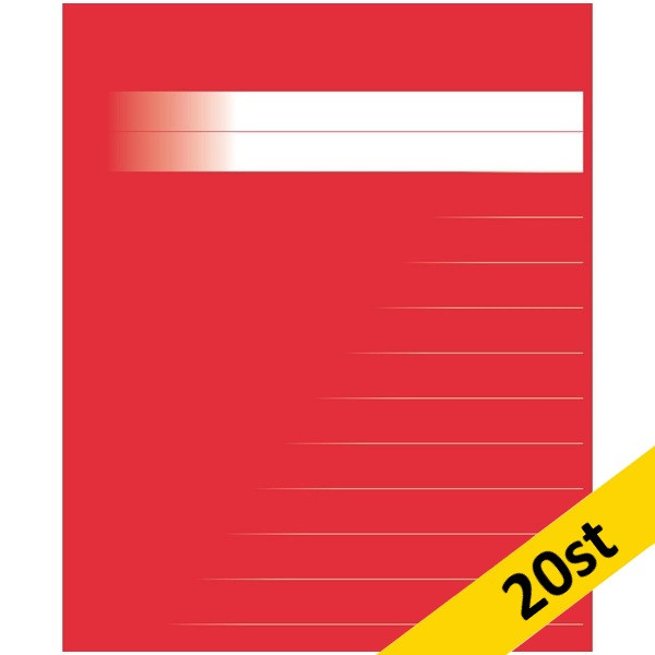 Skrivhäfte 17x21cm linjerat | 14,5mm | röd | 20st SE000542 - 1